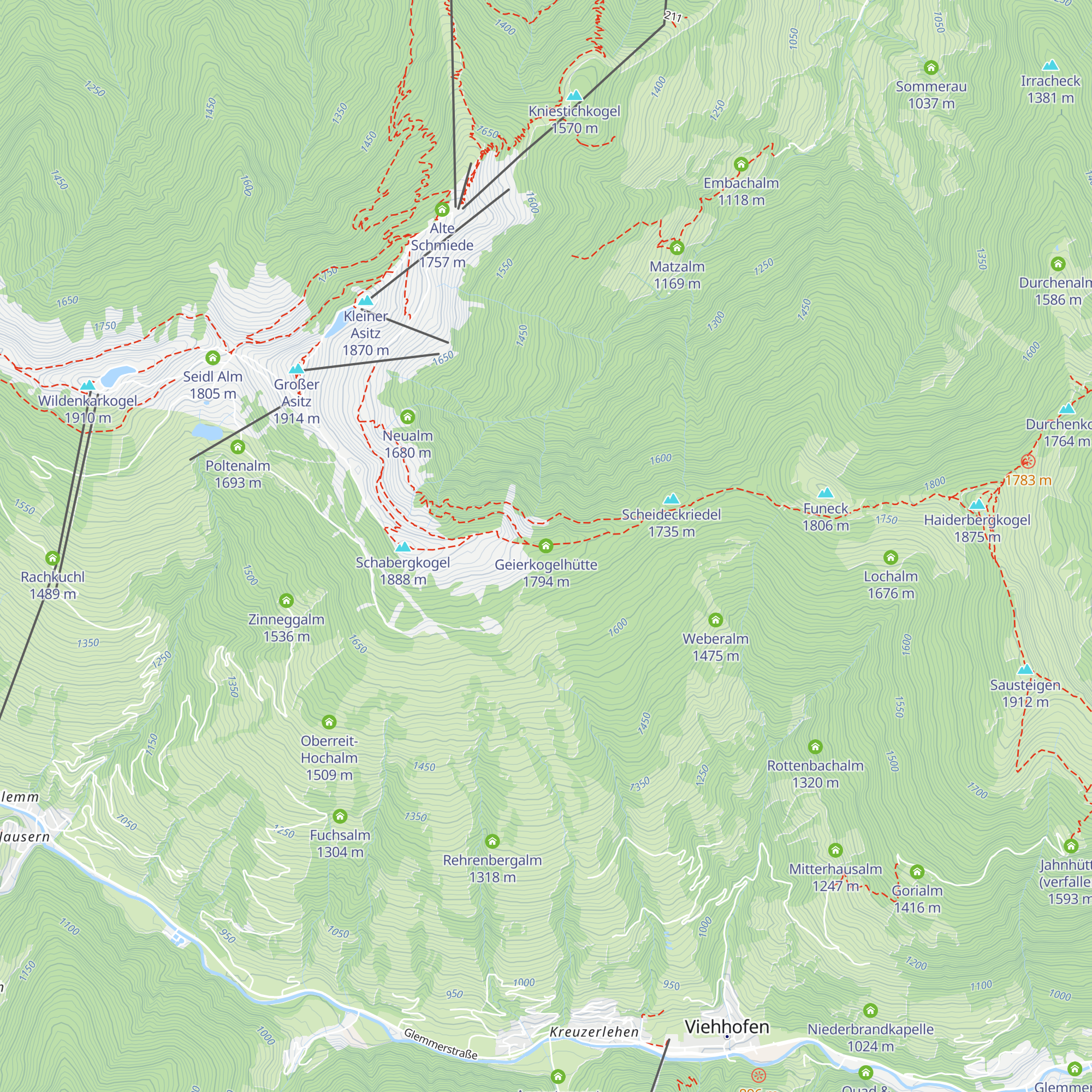 Geierkogelhütte map
