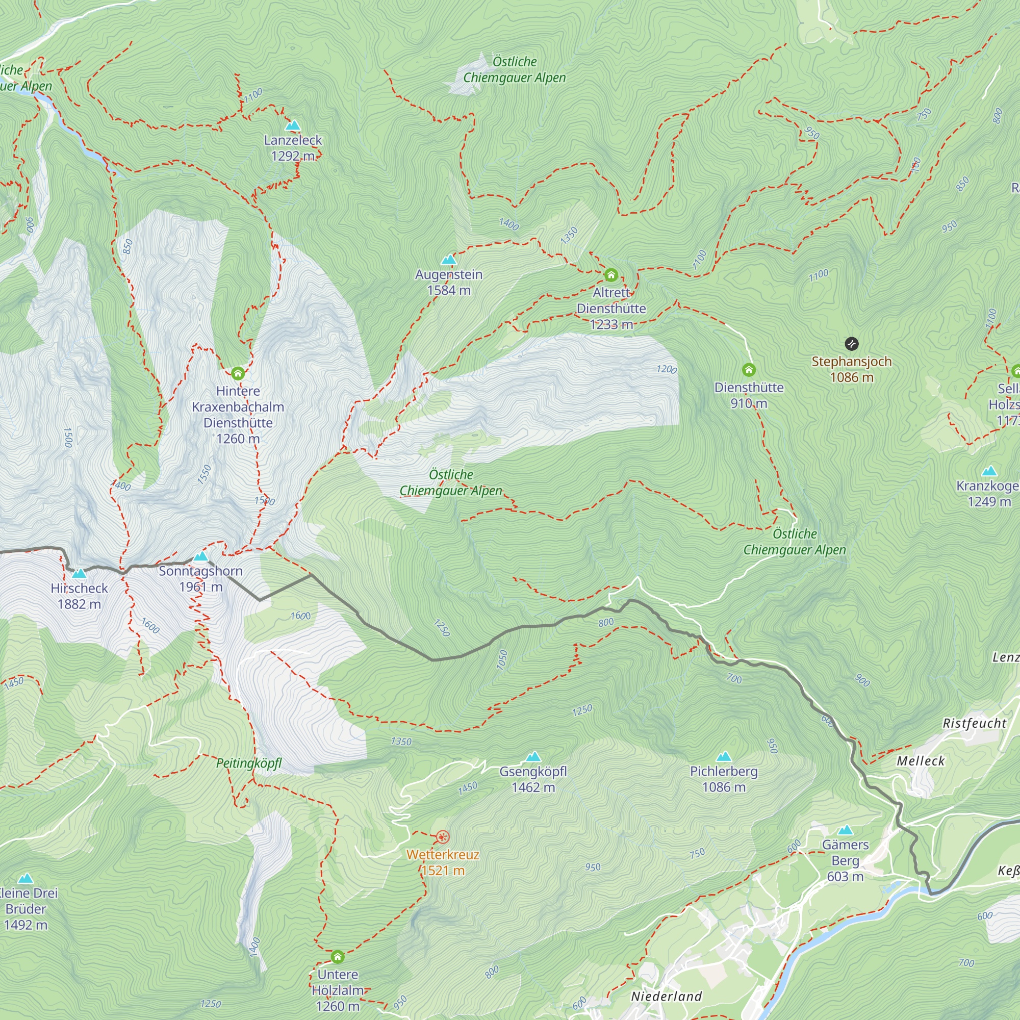 Bogenhorn Diensthütte map