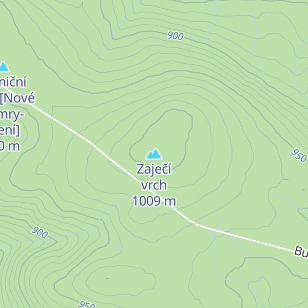 Map of Zaječí vrch