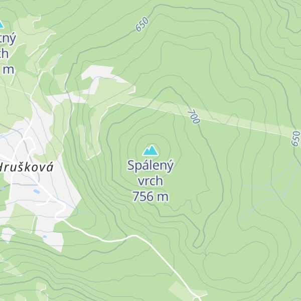 Map of Spálený vrch