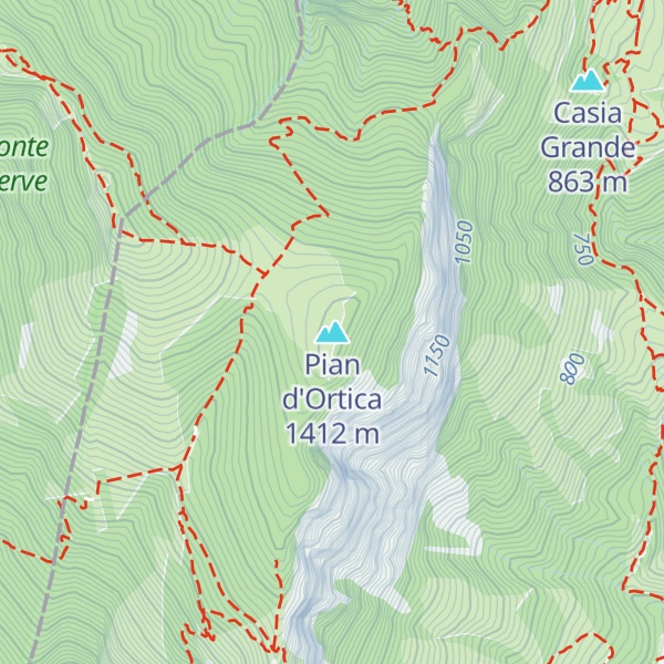 Map of Pian d'Ortica