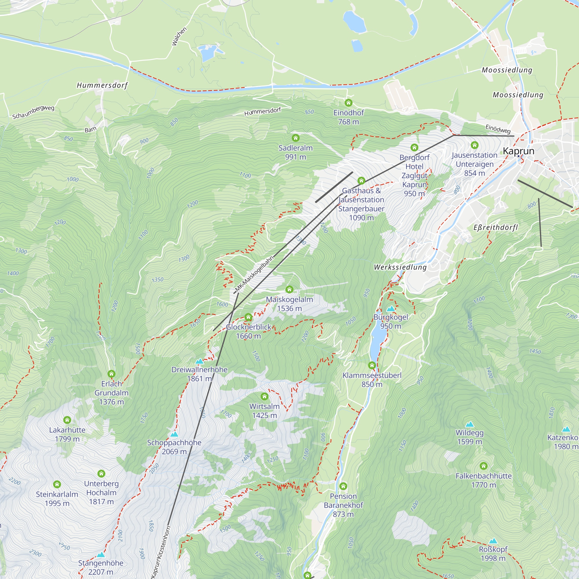 Maiskogelalm map