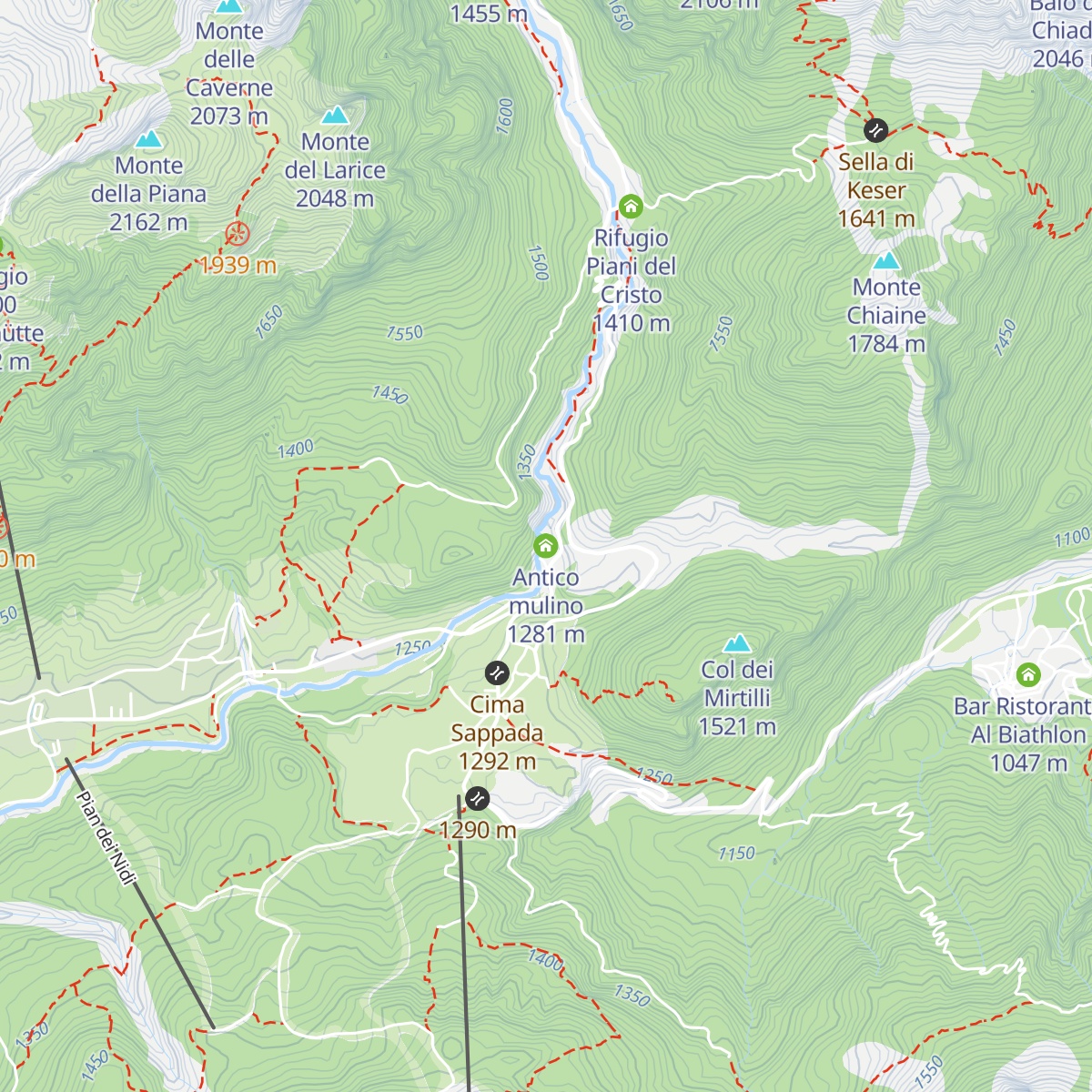 Antico mulino map