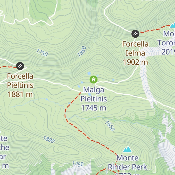 Map of Casera Pièltinis