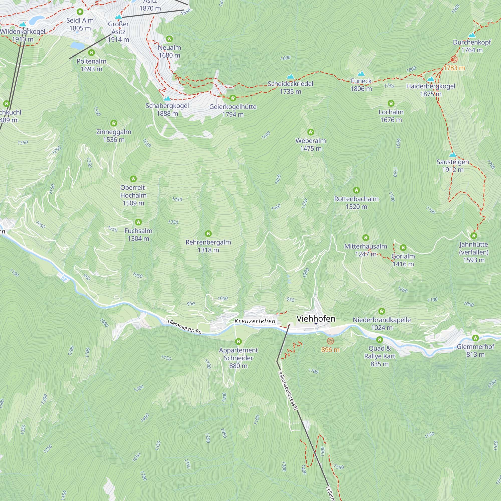 Hecherhütte map
