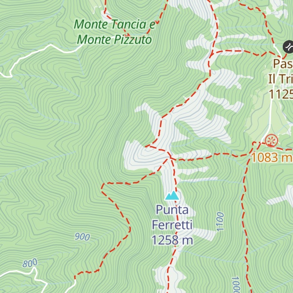 Map of Monte Pizzuto