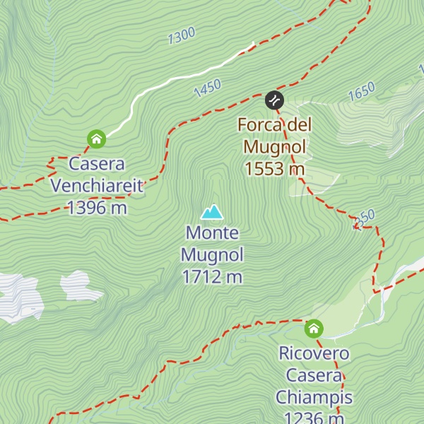 Map of Monte Mugnol