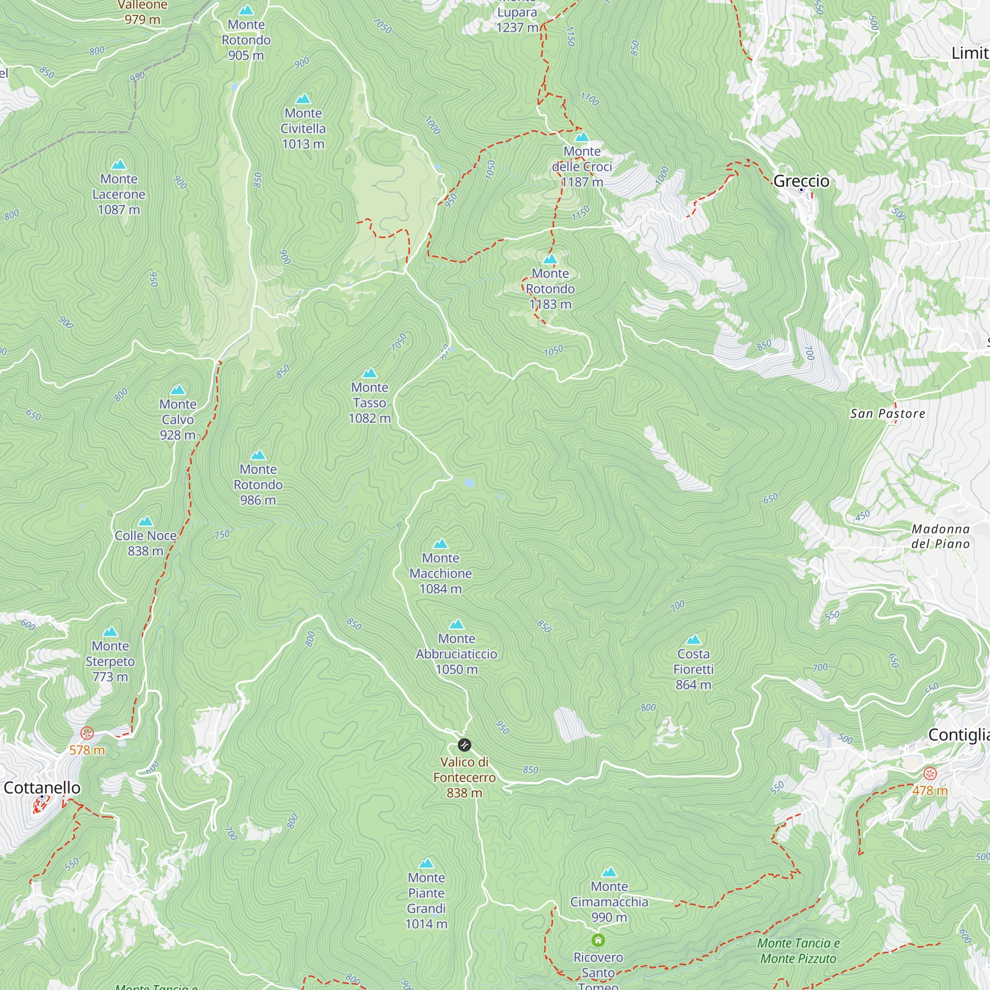 Ricovero Monte Rotondo map