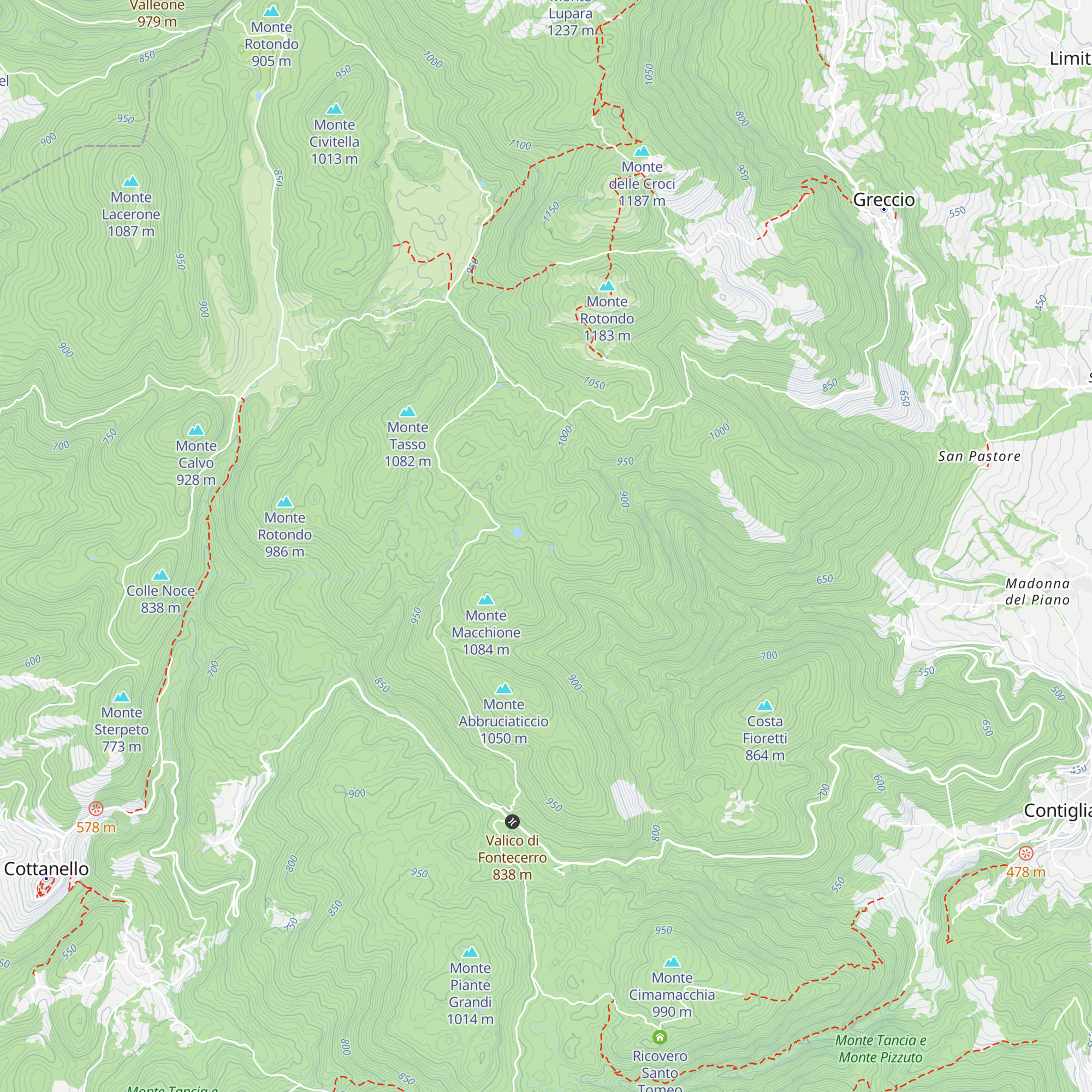 Ricovero Monte Rotondo map