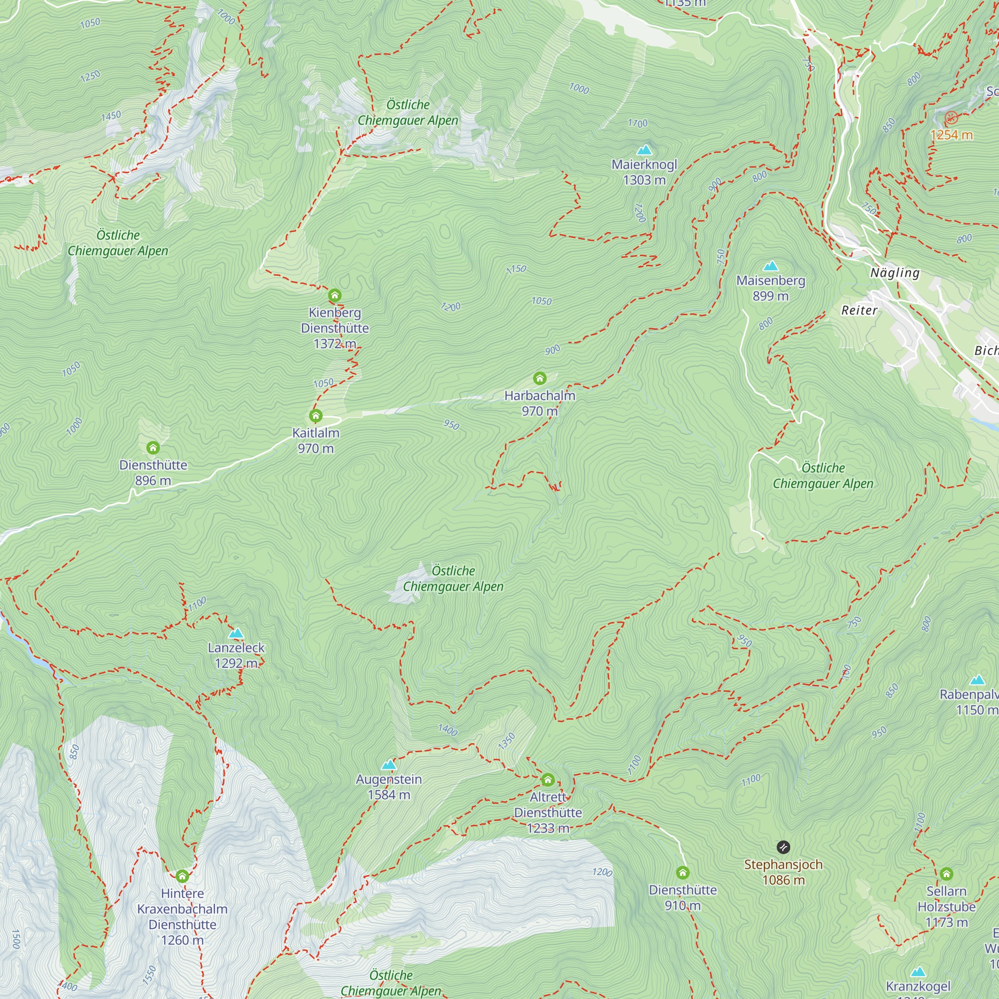 Diensthütte Hienthalalm map
