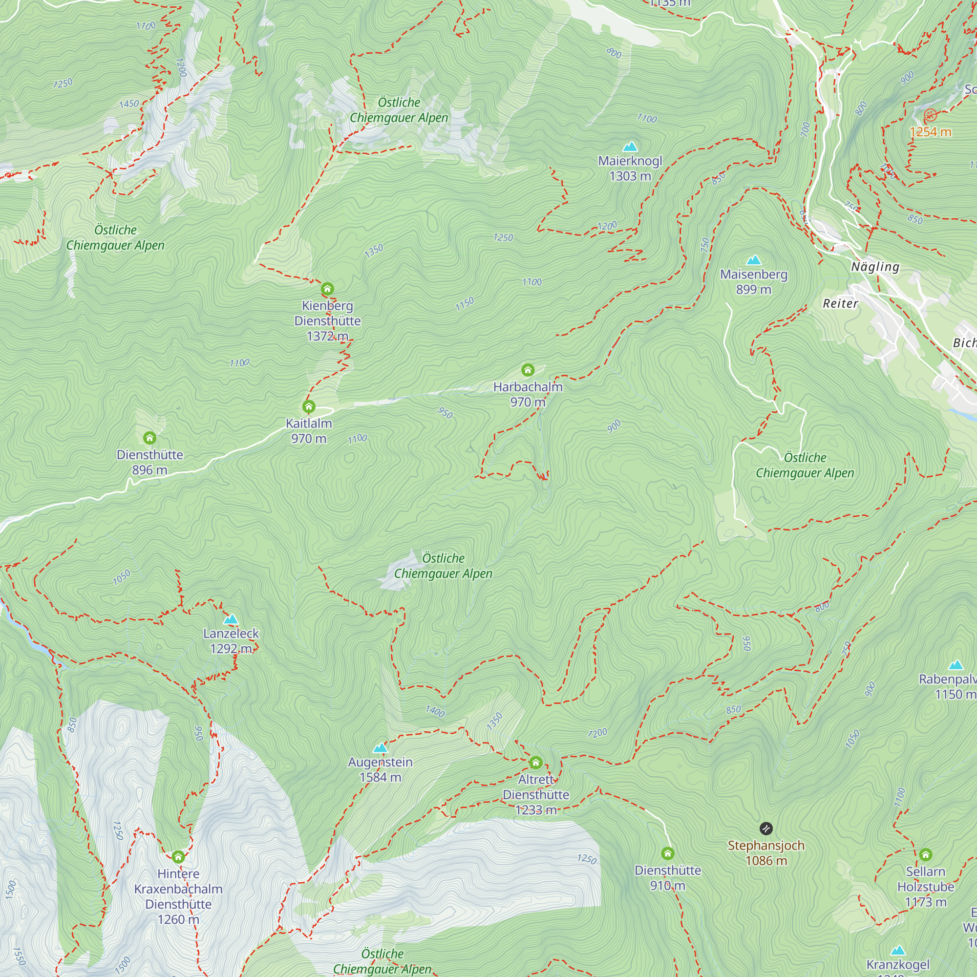 Diensthütte Hienthalalm map