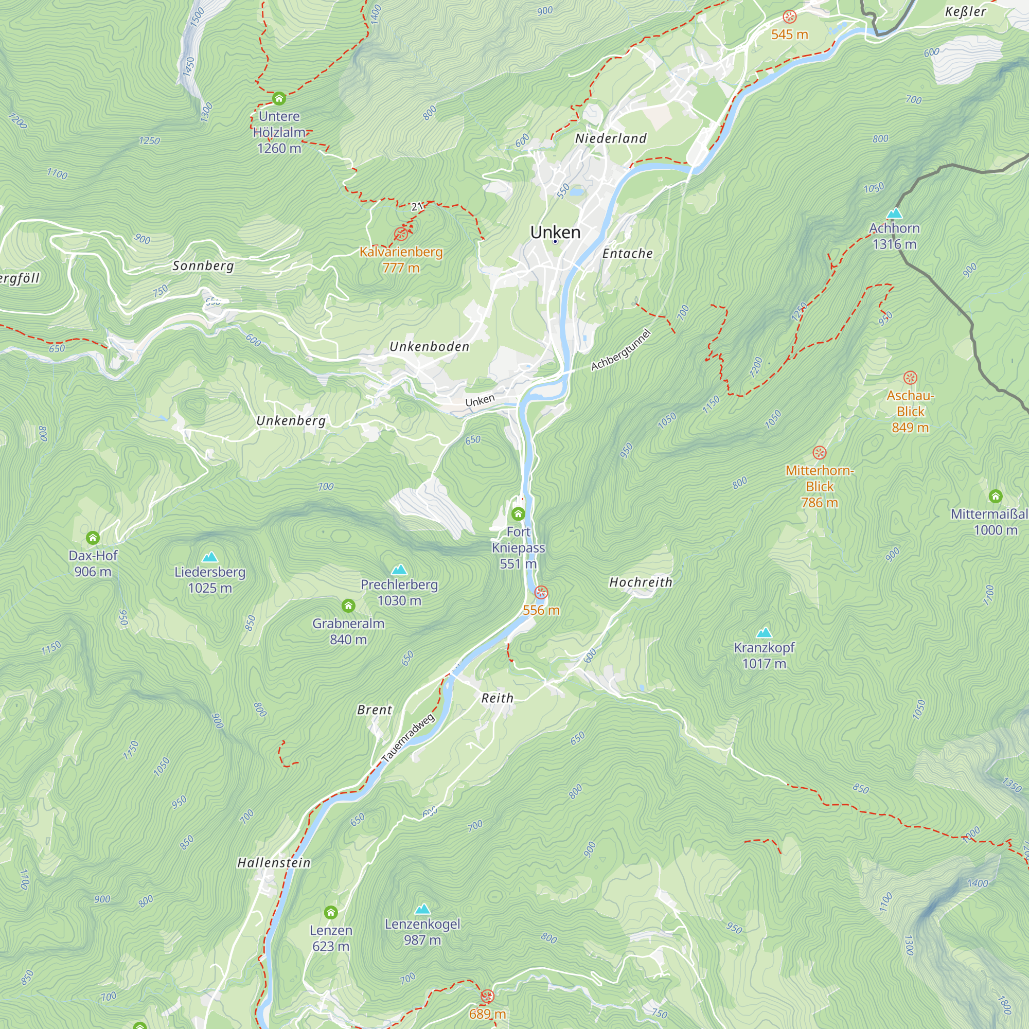 Grenzen und Übergänge map