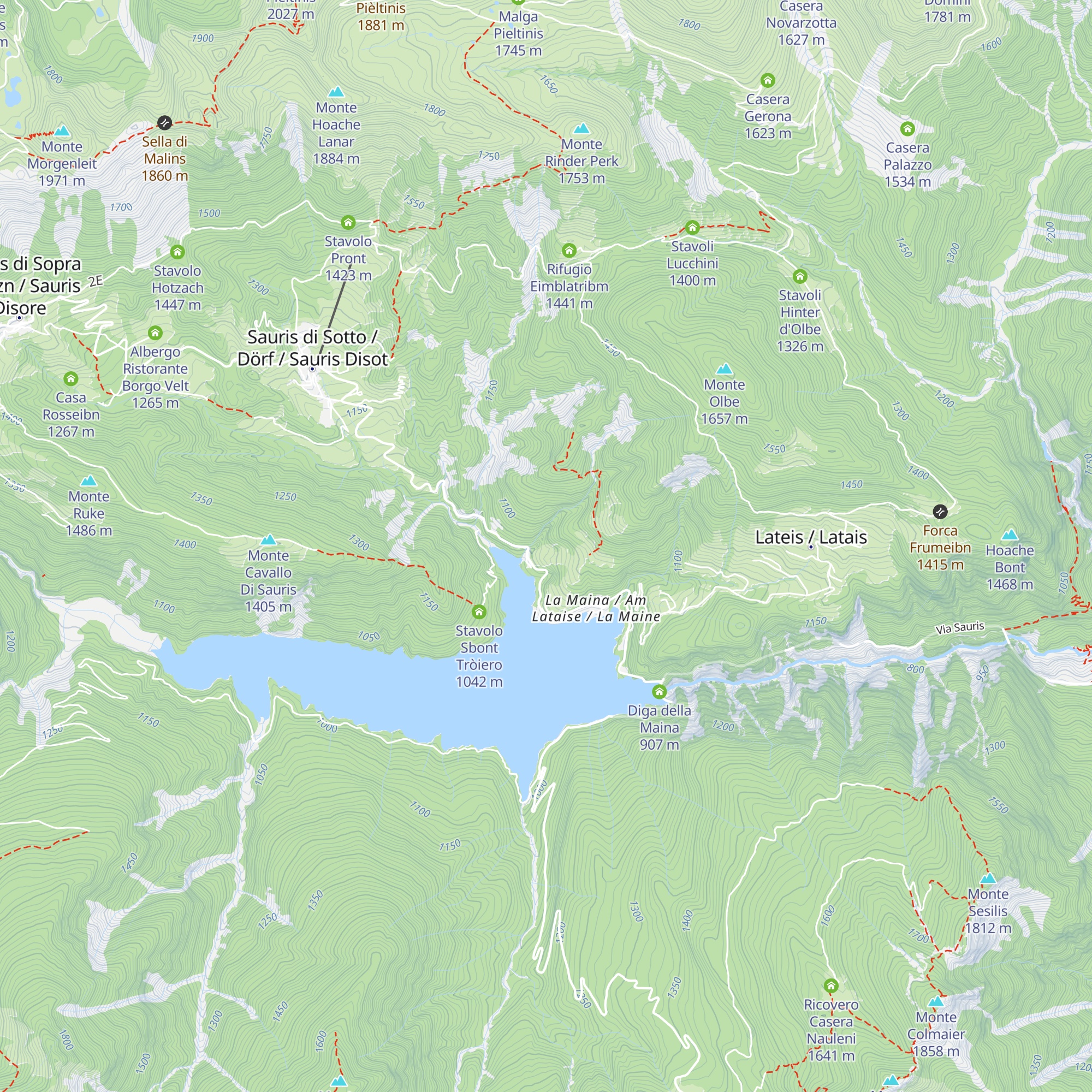 Stavoli Sbont map