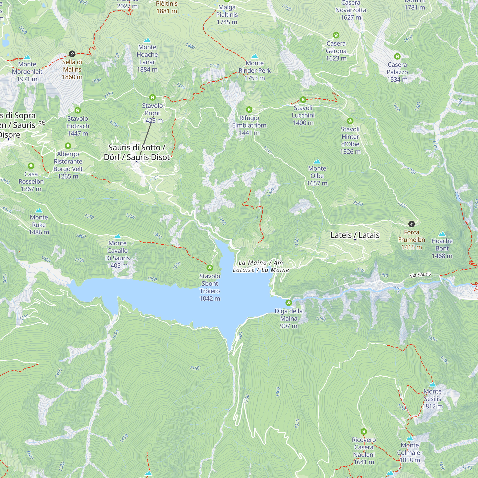 Stavoli Sbont map