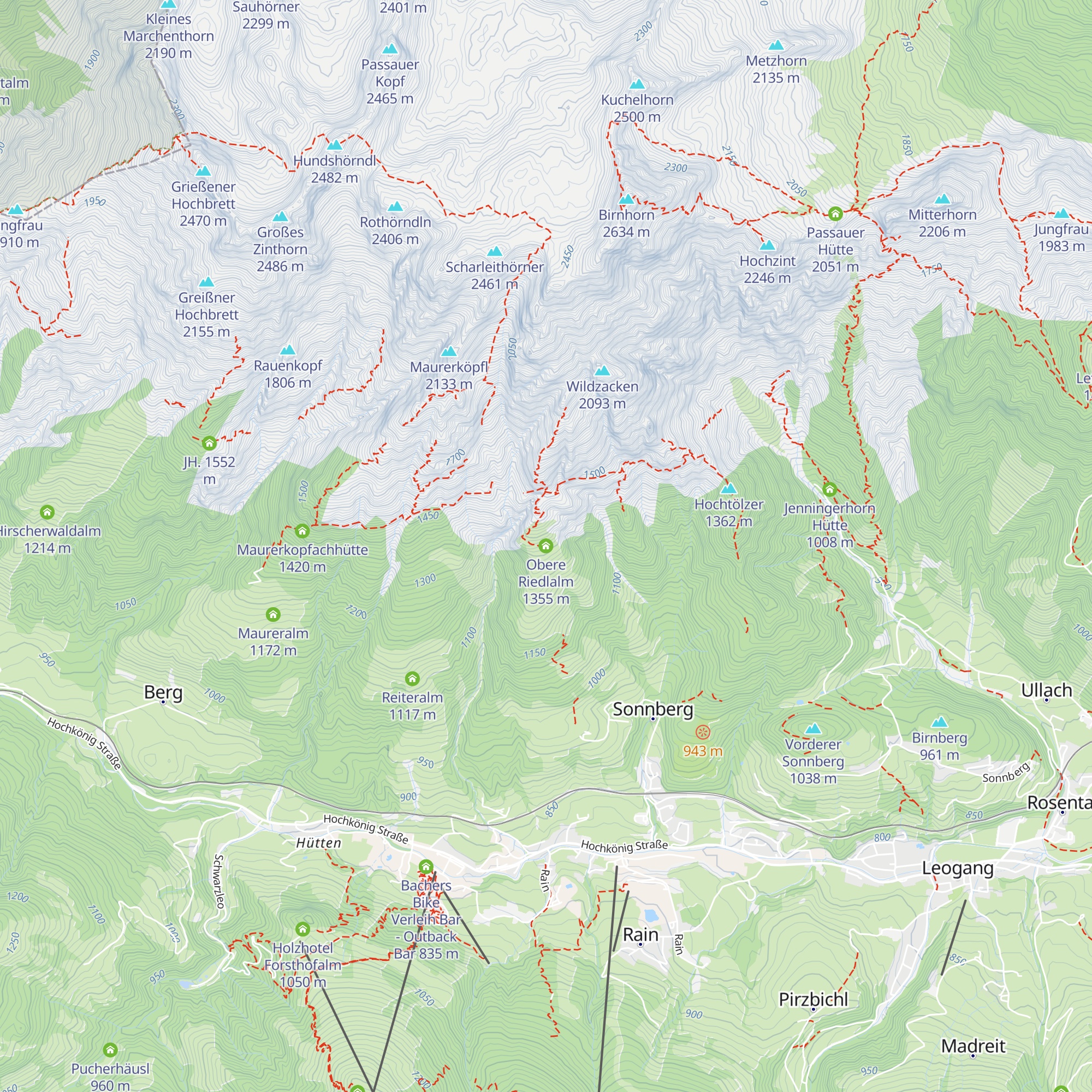 Obere Riedlalm map