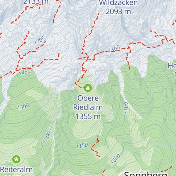 Map of Obere Riedlalm
