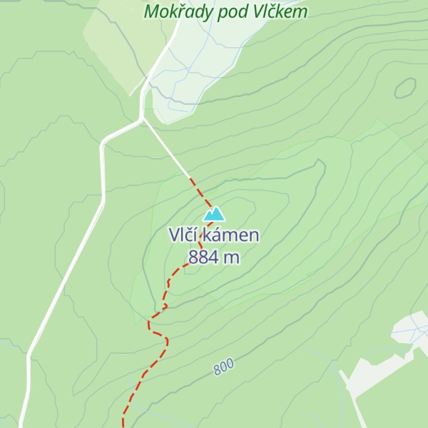 Map of Vlčí kámen