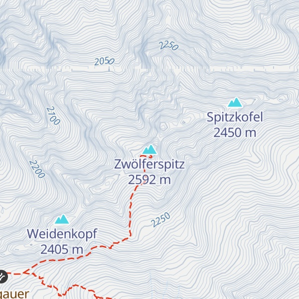 Map of Zwölferspitz