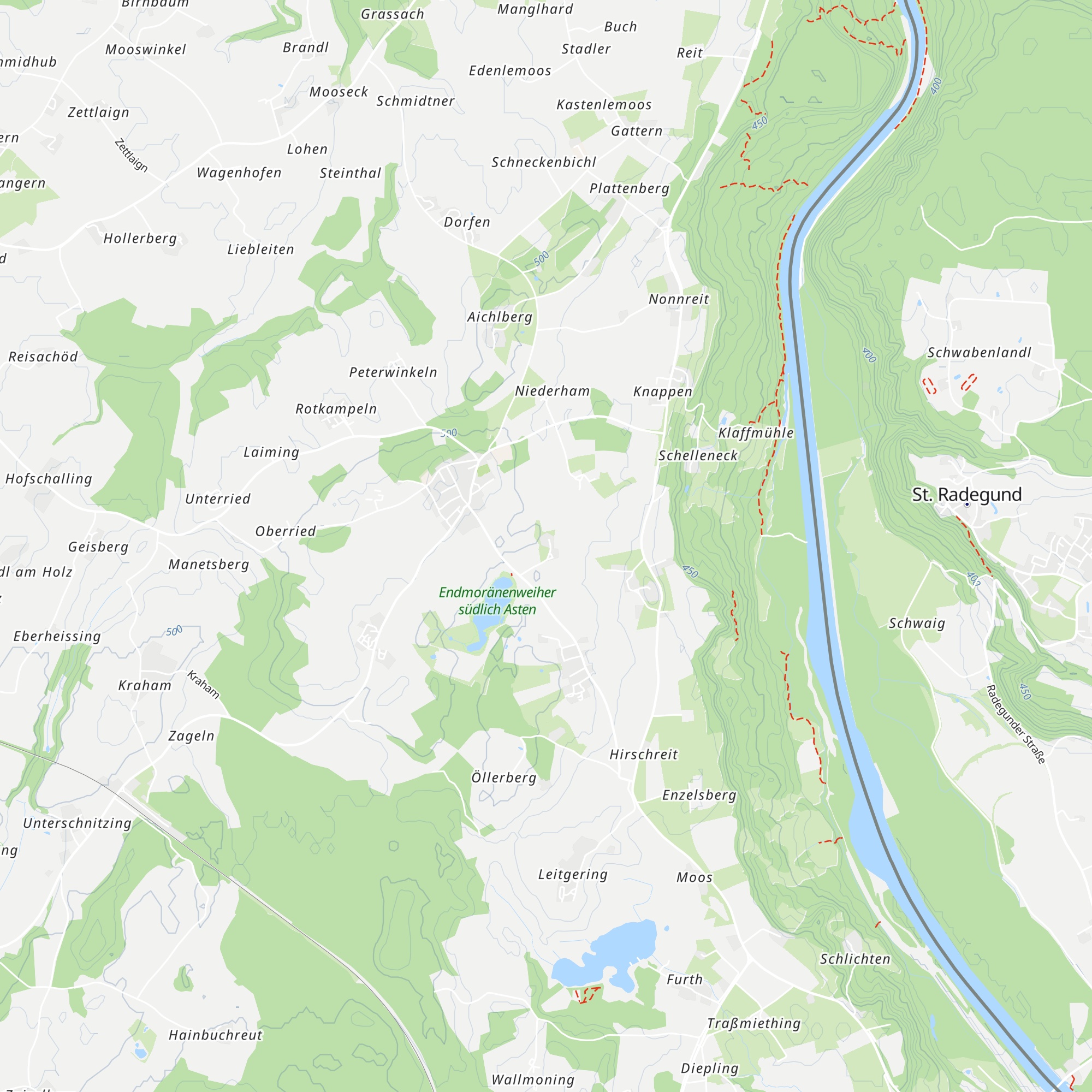 Hüttenau map