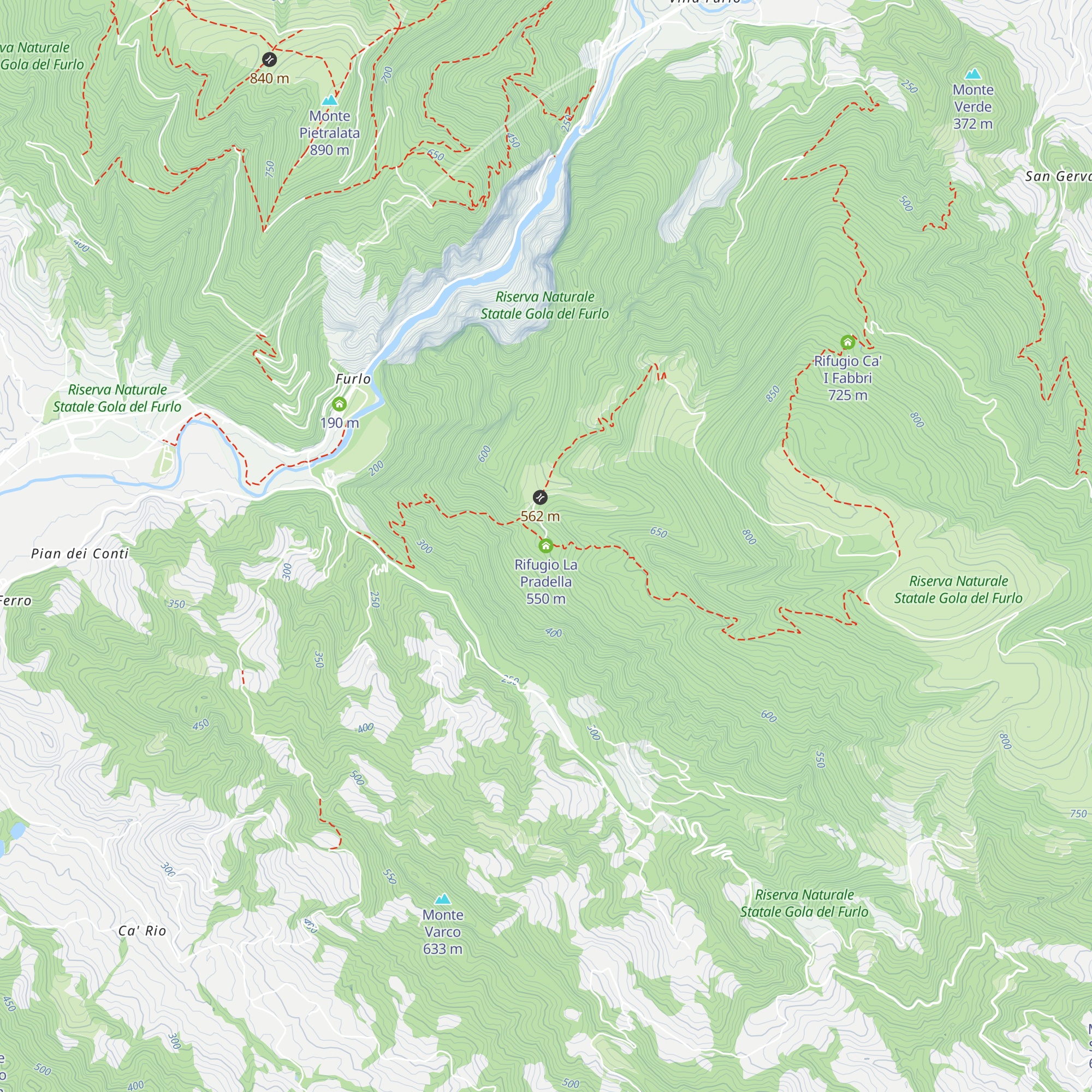 Rifugio La Pradella map