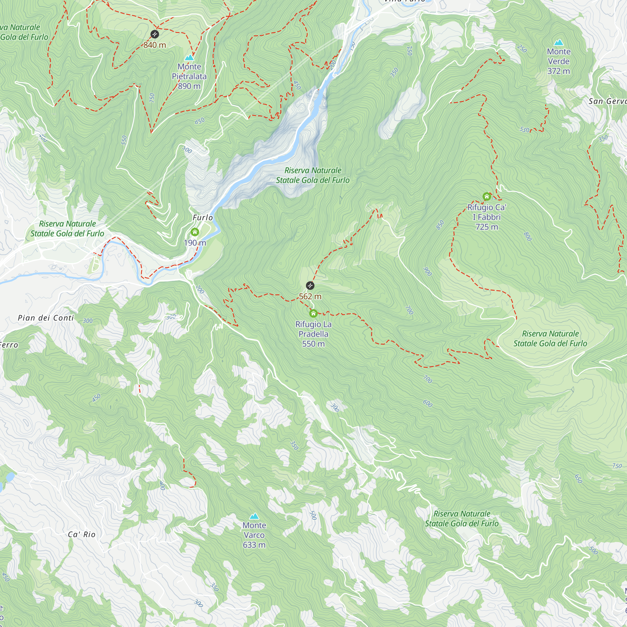 Rifugio La Pradella map