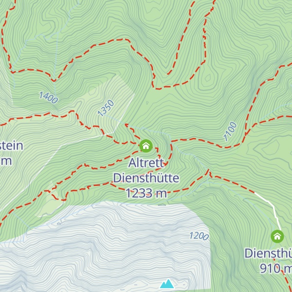 Map of Altrett Diensthütte