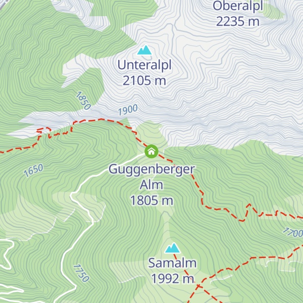 Map of Guggenberger Alm