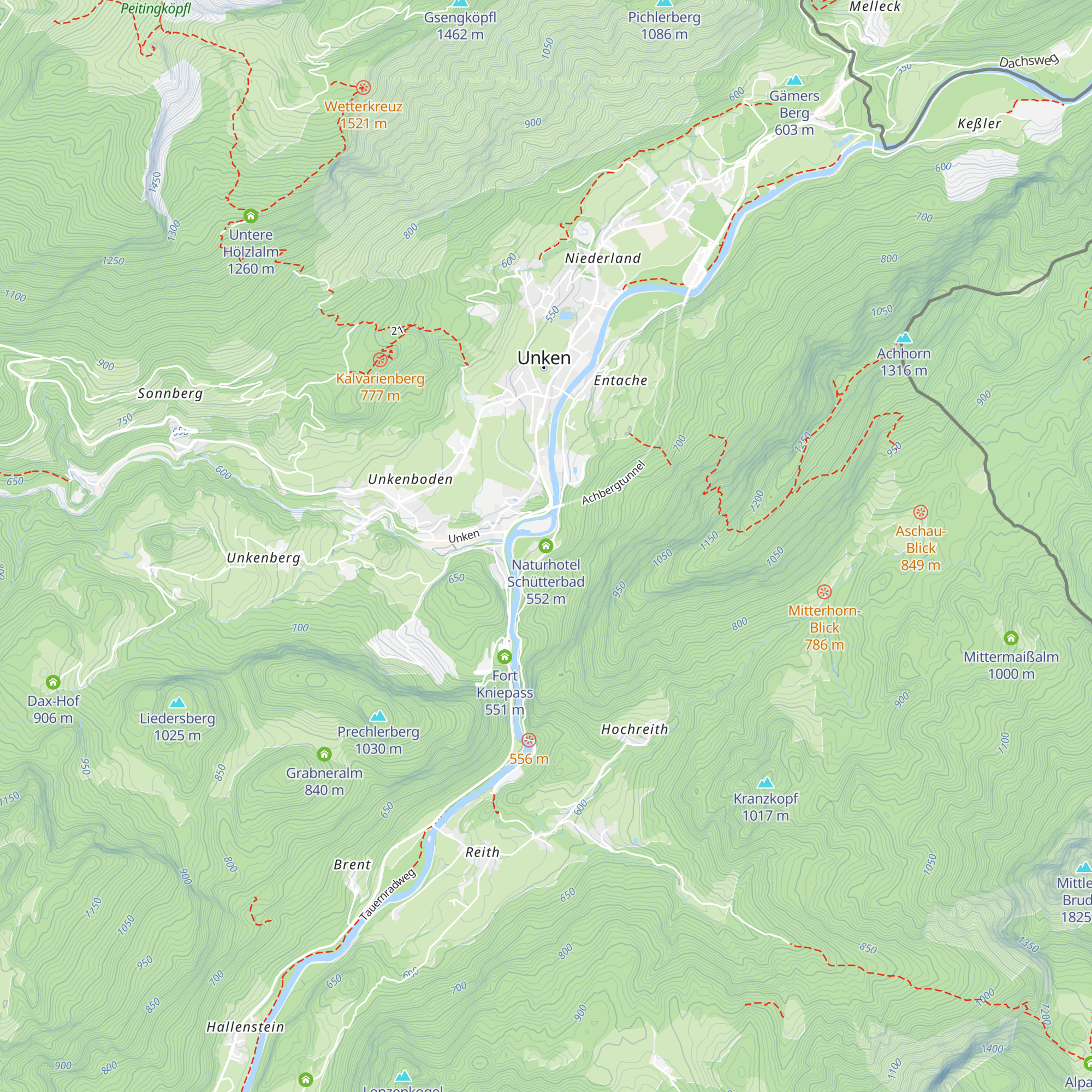 Naturhotel Schütterbad map