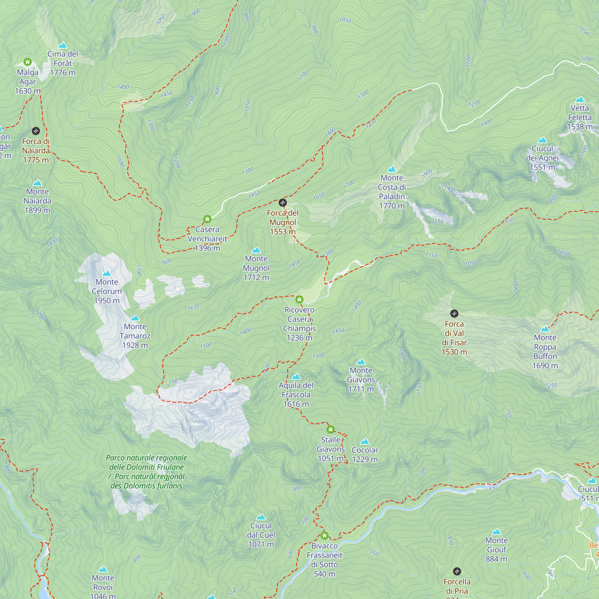 Ricovero Casera Chiampis map