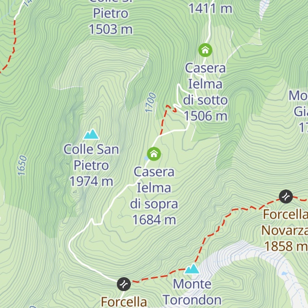 Map of Casera Ielma di sopra