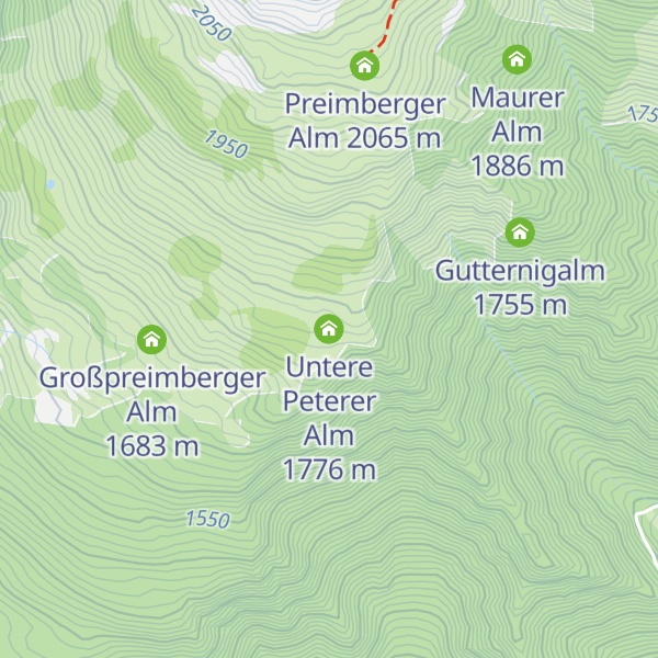 Map of Untere Peterer Alm