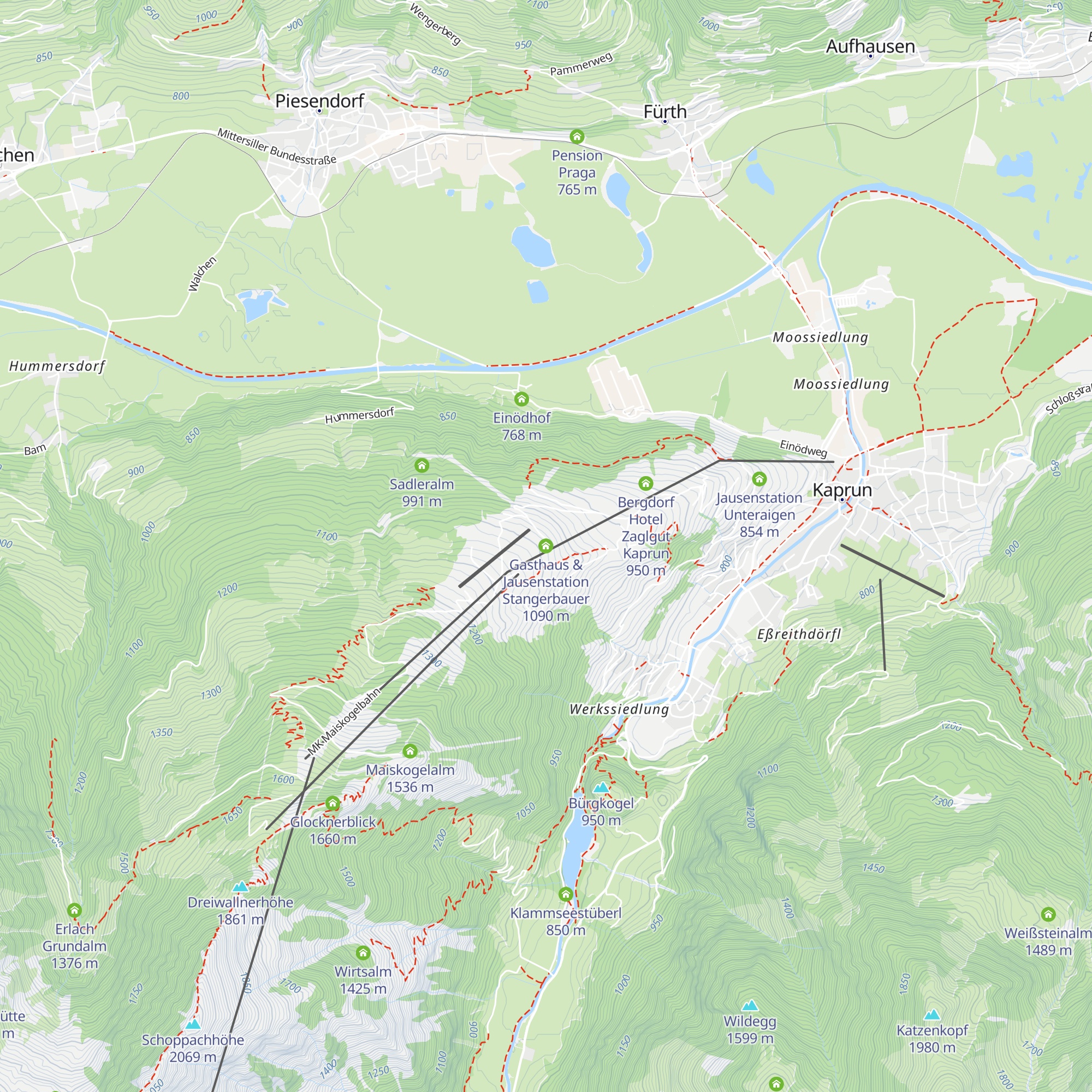 Gasthaus & Jausenstation Stangerbauer map