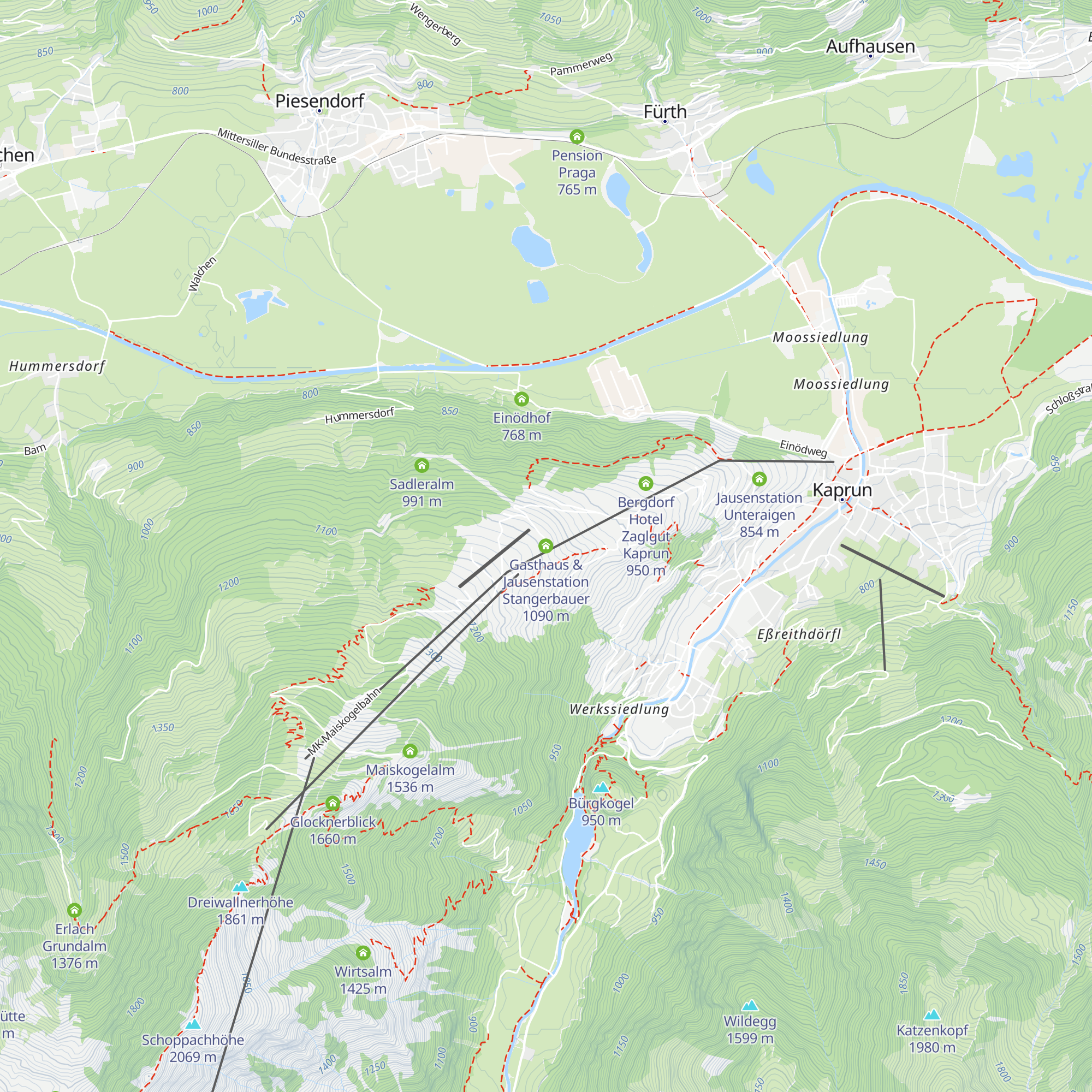 Gasthaus & Jausenstation Stangerbauer map
