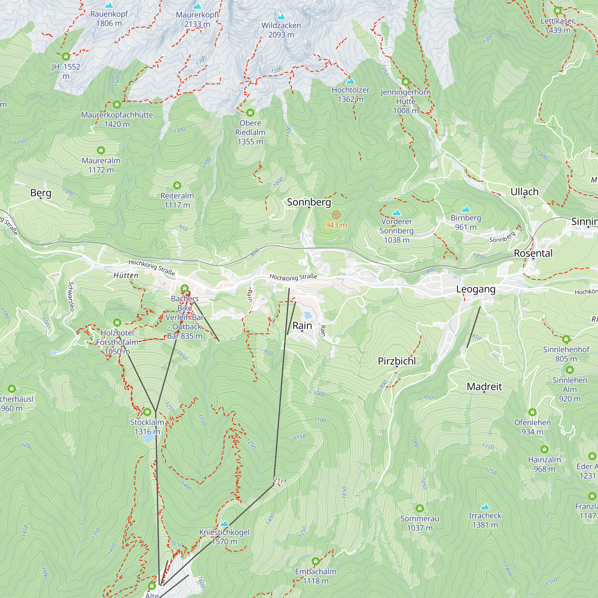 Kraller Alm map