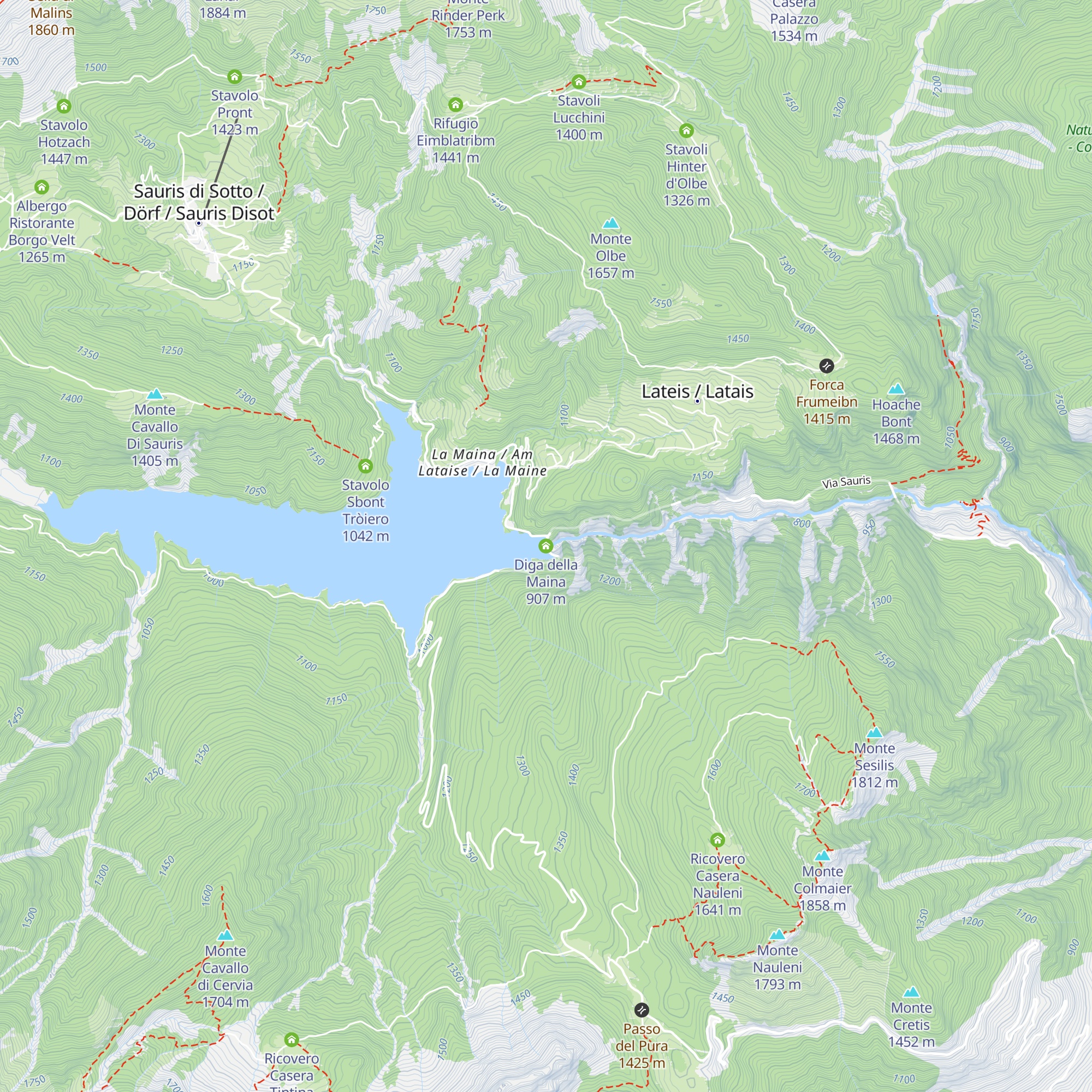 Diga della Maina map