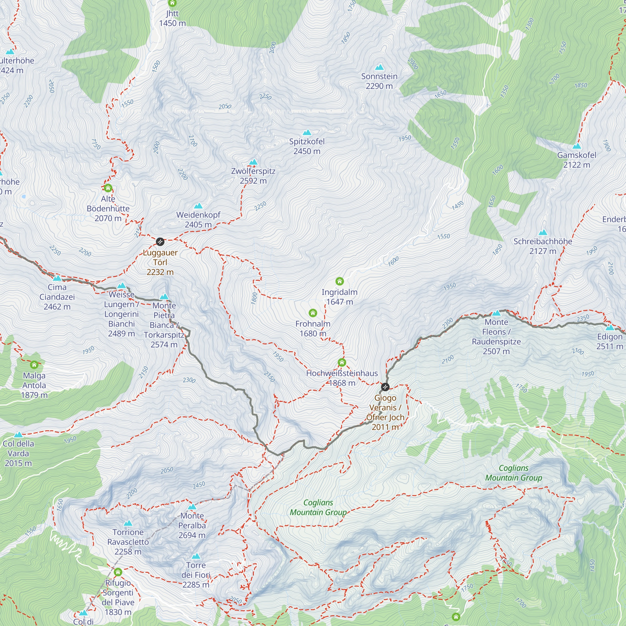 Frohnalm map