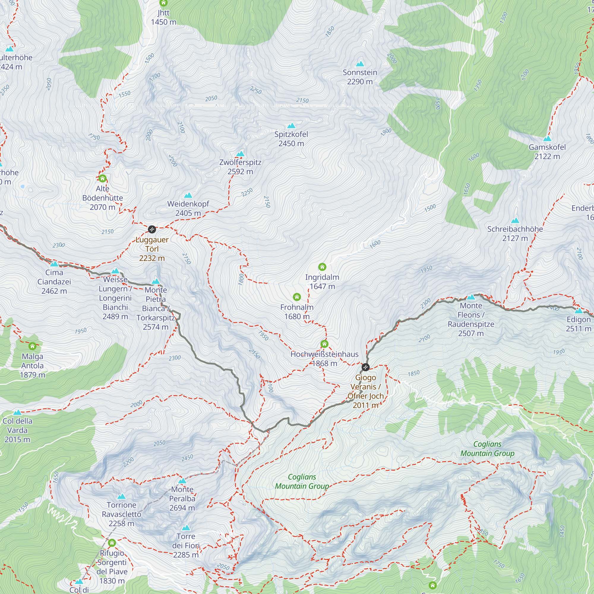 Frohnalm map