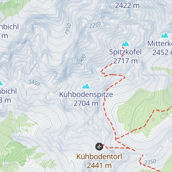 Map of Kühbodenspitze