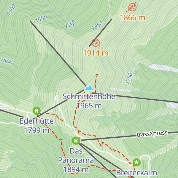 Map of Berghotel Schmittenhöhe
