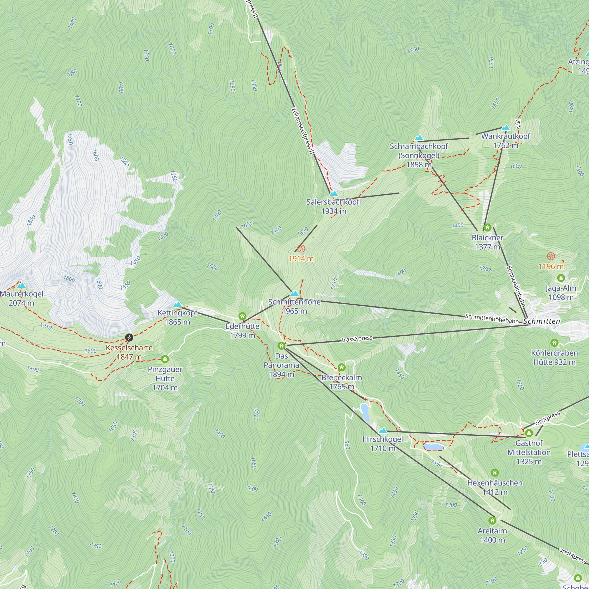 Berghotel Schmittenhöhe map