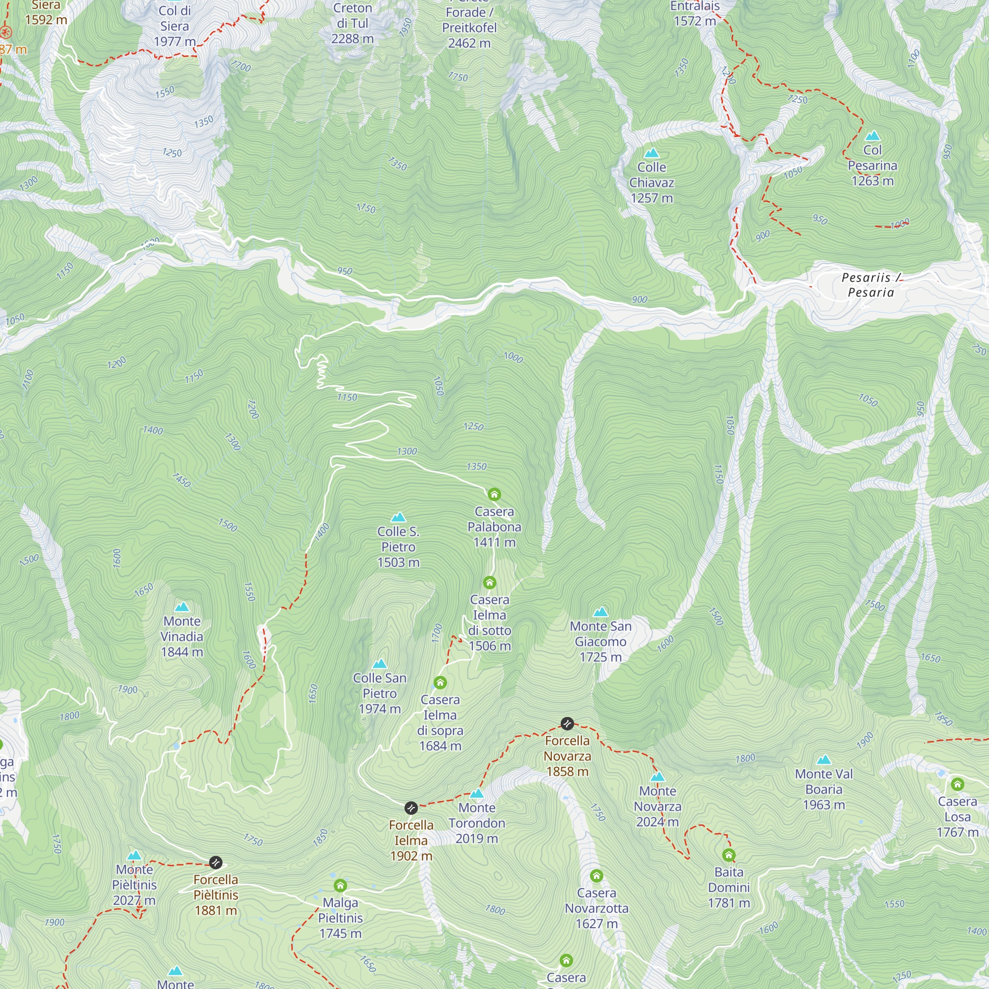 Casera Palabona map