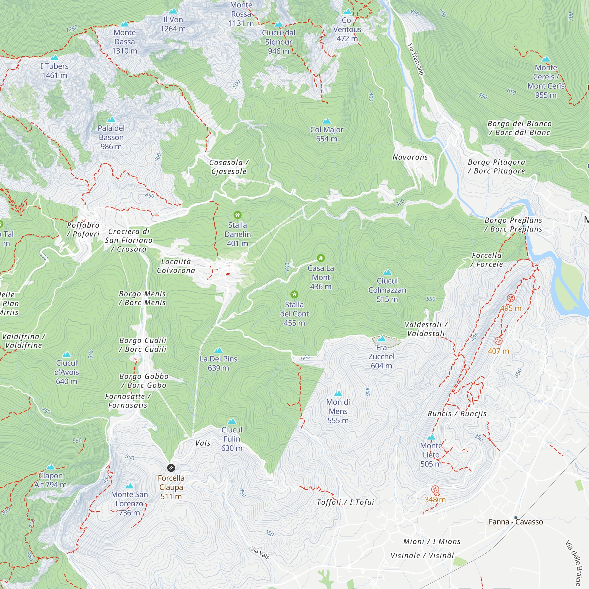 Stalla del Cont map