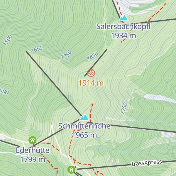 Map of Hochzeller-Alm