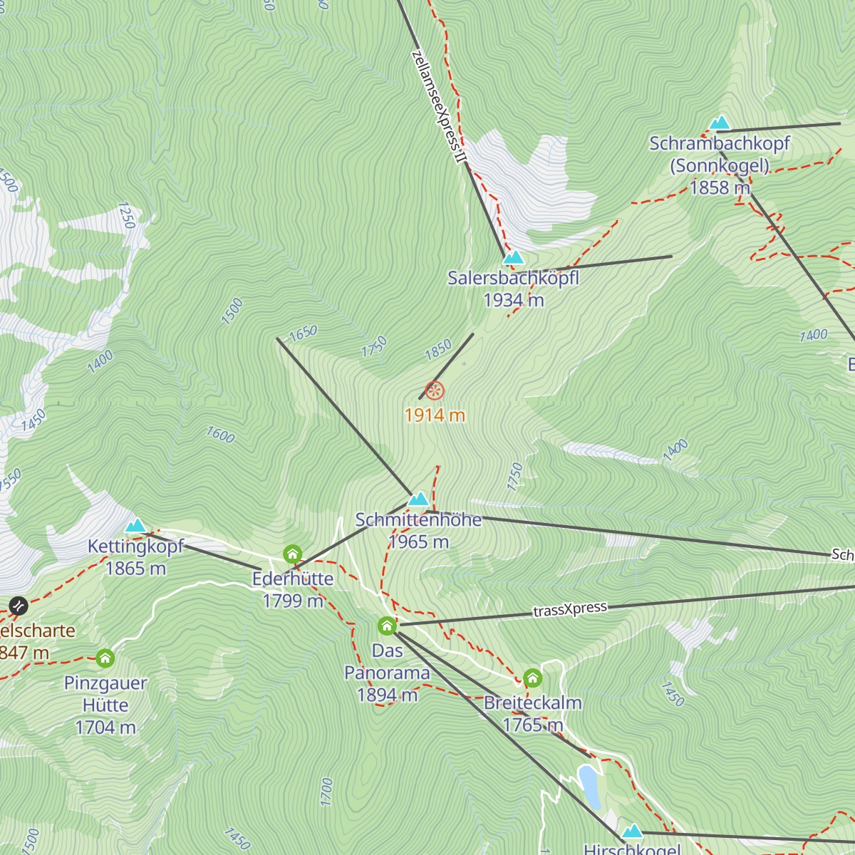 Hochzeller-Alm map