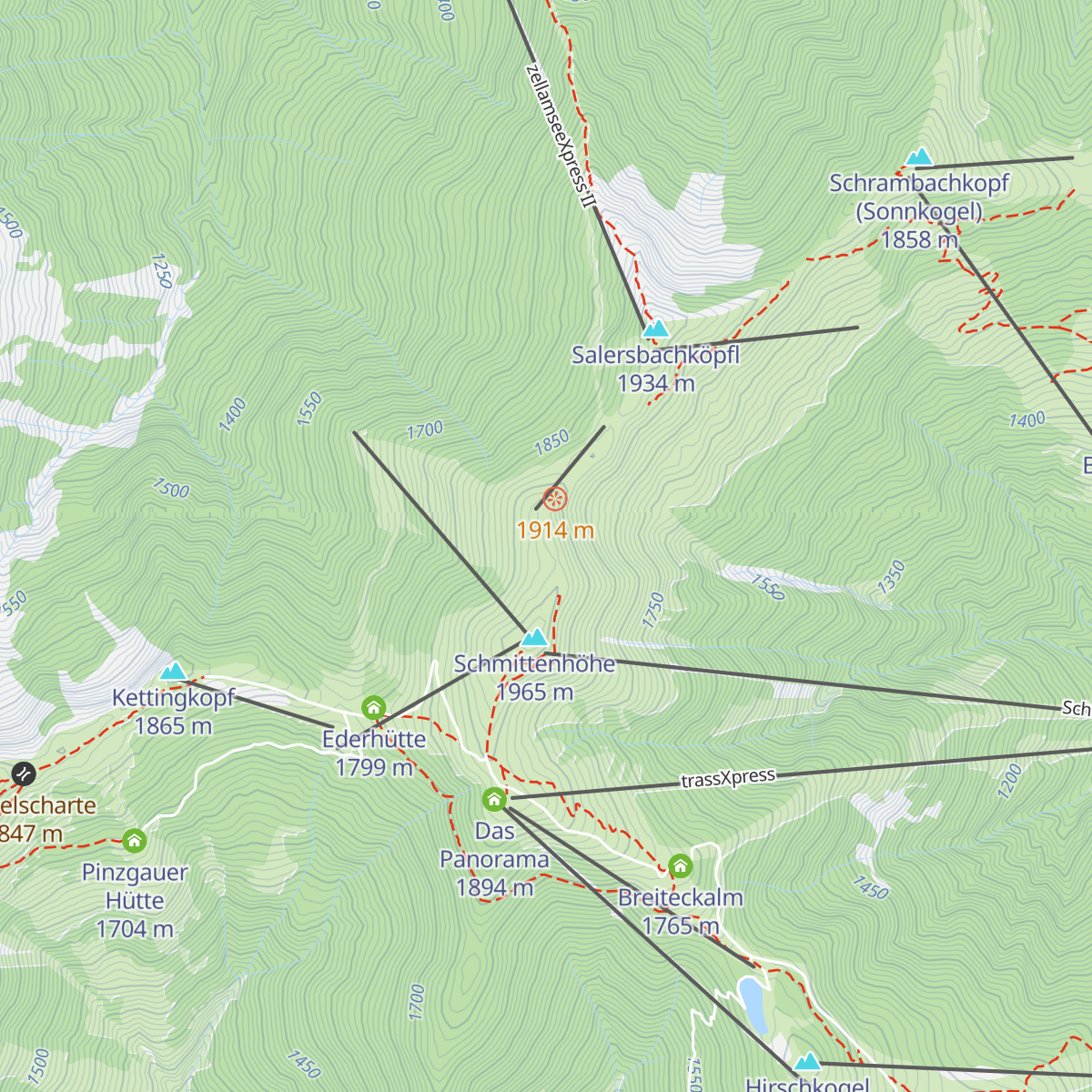 Hochzeller-Alm map