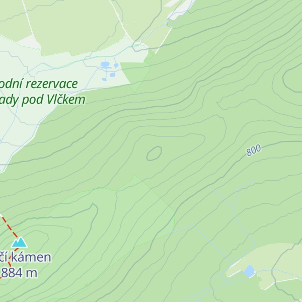 Map of (Vlčí hřbet) [Prameny]