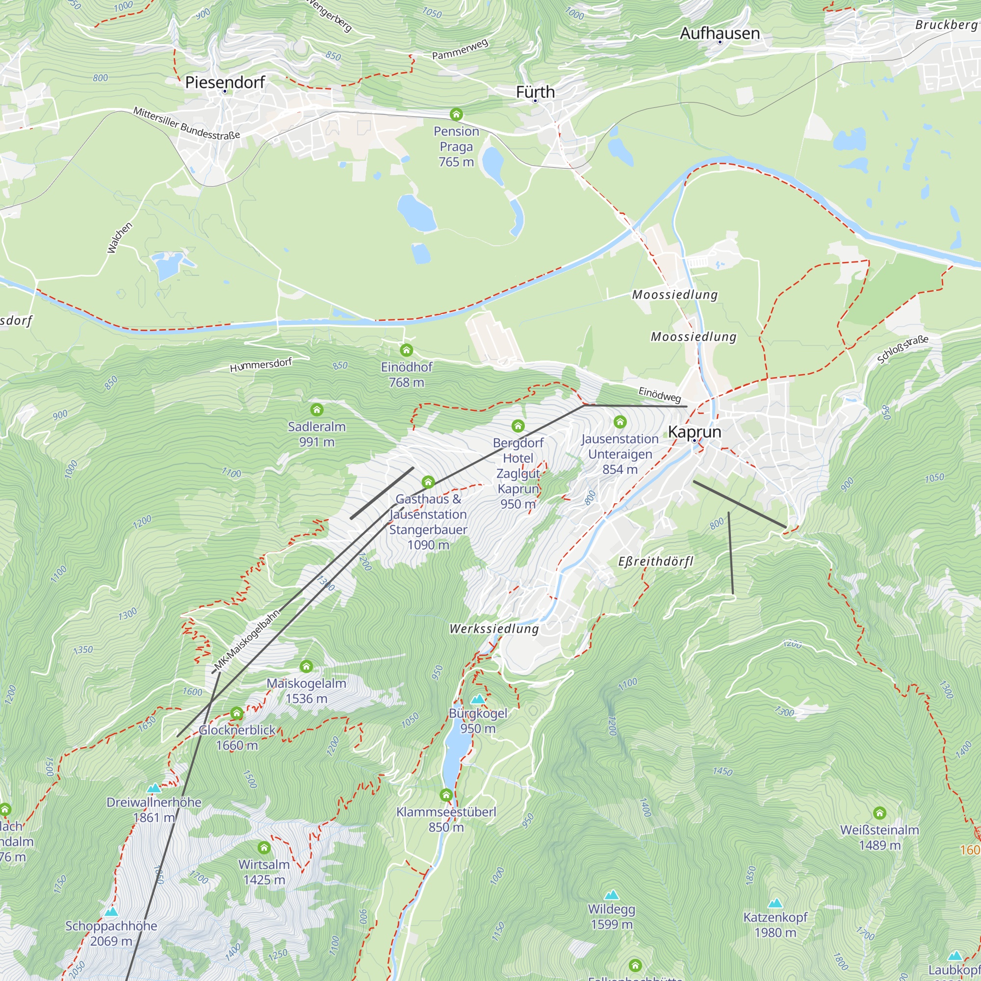 Pension Weißsteinalm map