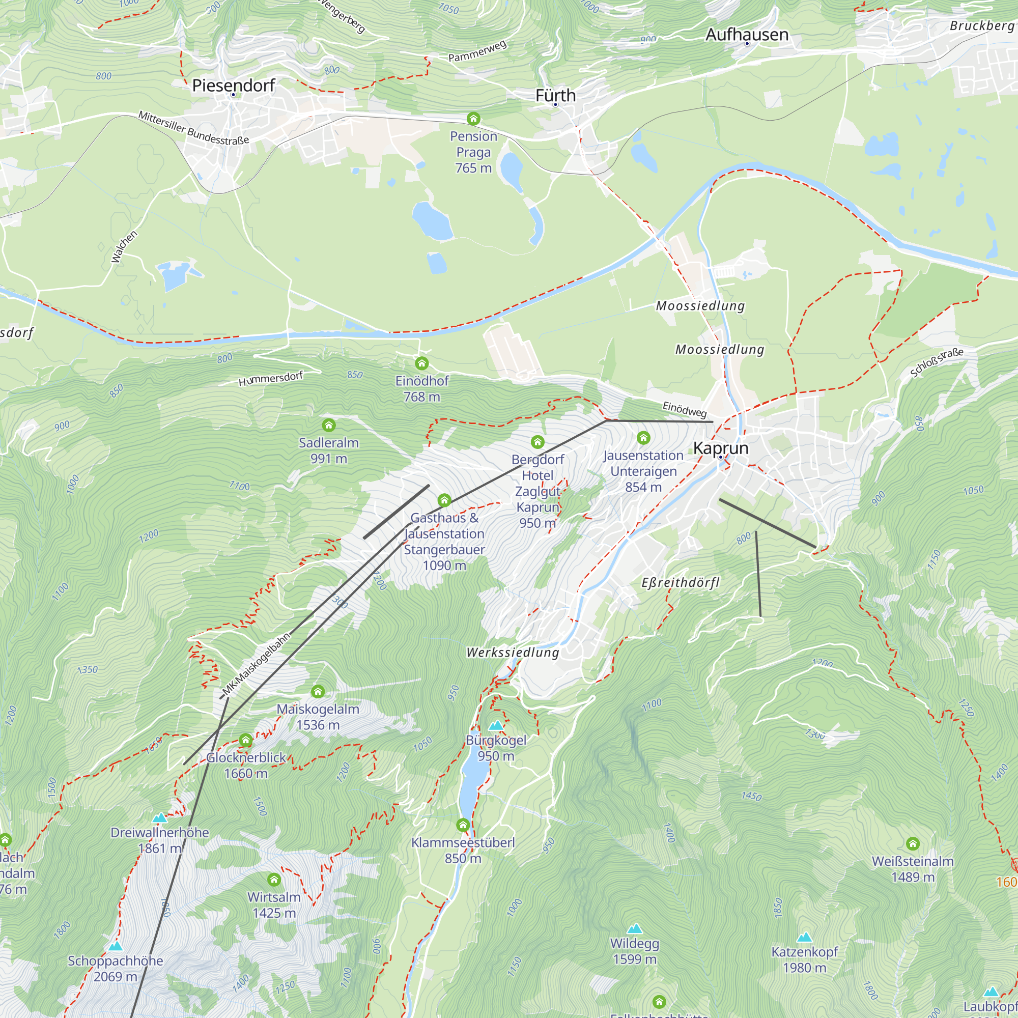 Pension Weißsteinalm map