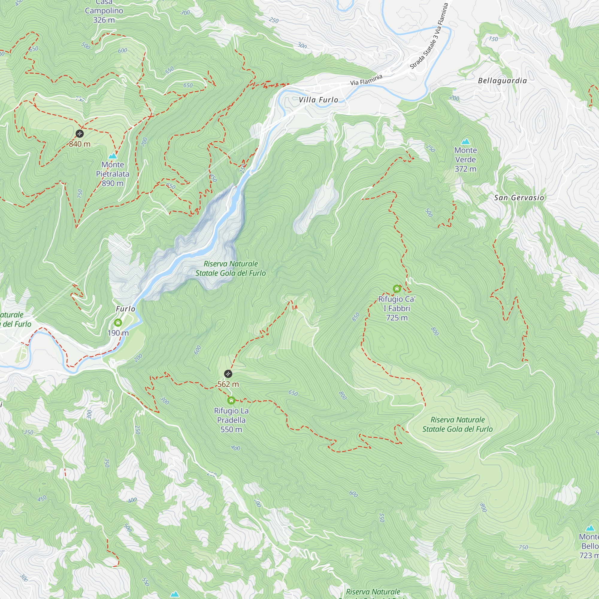 Case Sant'Ubaldo map