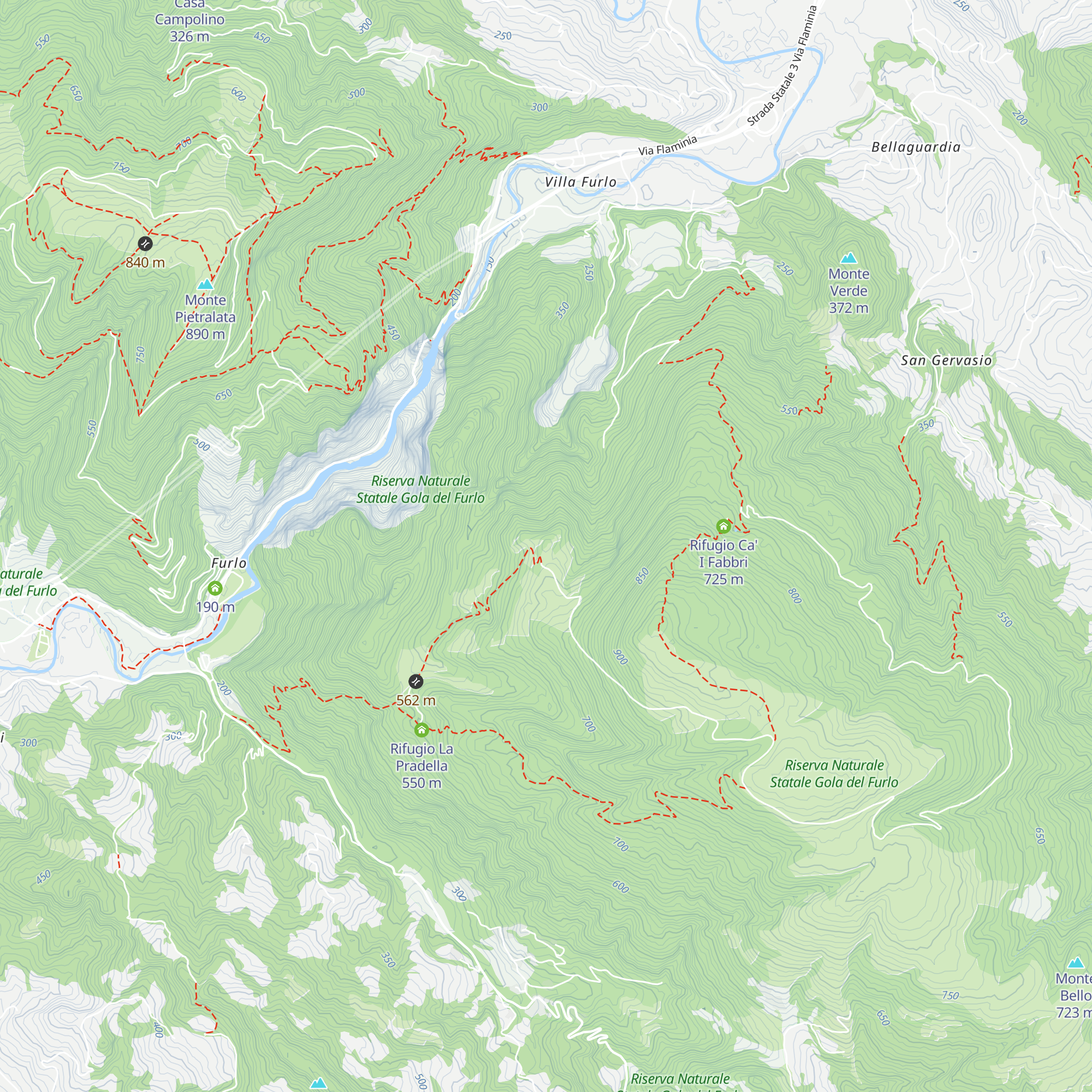Case Sant'Ubaldo map